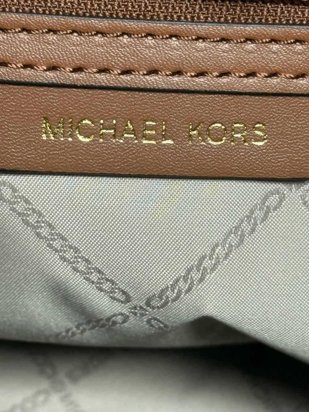 NWT Michael Kors Small Sienna Brown Leather Satchel TopHandle/Crossbody Bag $328 - Picture 12 of 16